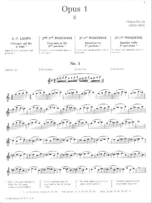 Sevcik, Otakar - School of Violin Technique, Opus 1, Part 2: Exercises in the 1st Position - Bosworth & Co - Image 2