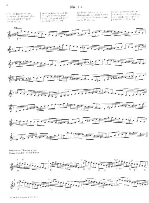 Sevcik, Otakar -School of Bowing Technique, Opus 2, Part 2 - for Violin - Bosworth & Co - Image 2