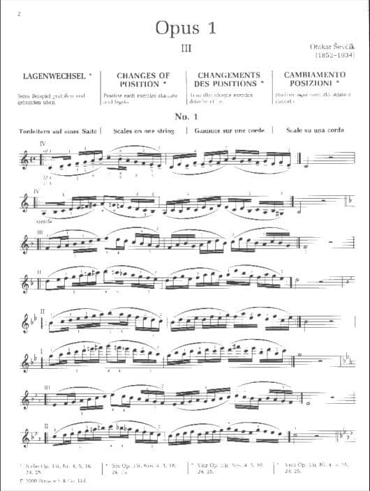 Sevcik, Otakar - School of Violin Techinque, Opus 1, Part 3: Exercises in the 1st Position - for Violin - Bosworth & Co - Image 2