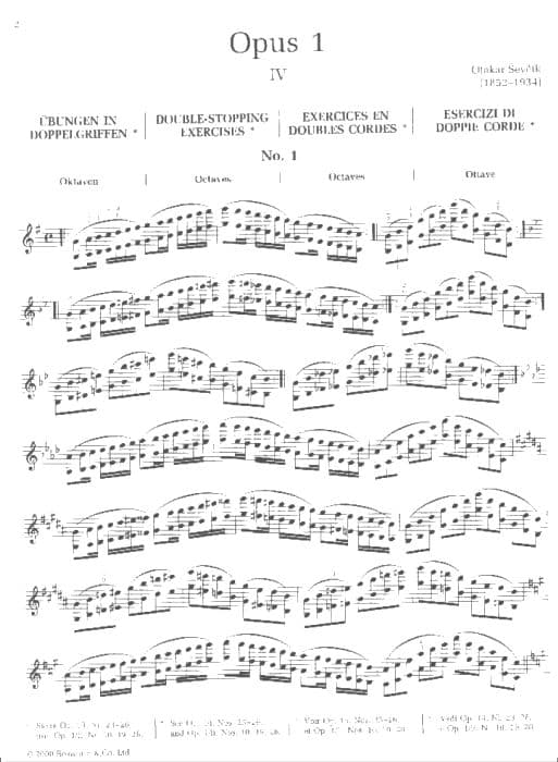 Sevcik, Otakar - School of Violin Technics, Op 1 Book 4 - Exercises in the 1st Position - published by Bosworth & Co - Image 2