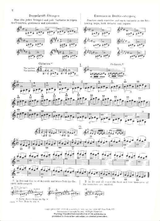 Sevcik, Otakar - Preparatory Exercises In Double-Stopping, Opus 9 - for Violin - G Schirmer - Image 2