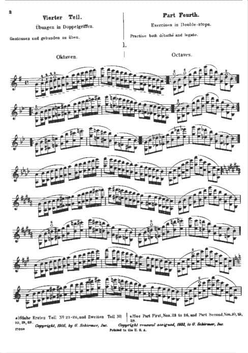 Sevcik, Otakar - School of Violin Technics Op 1 - Book 4 - published by G Schirmer - Image 2