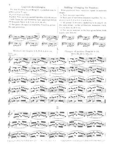 Sevcik, Otakar - Shifting the Position & Preparatory Scale Studies, Op 8 - Violin - published by G Schirmer - Image 2