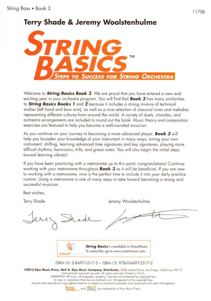 Shade / Woolstenhulme - String Basics Bass, Book 3 - Neil A Kjos - Image 2