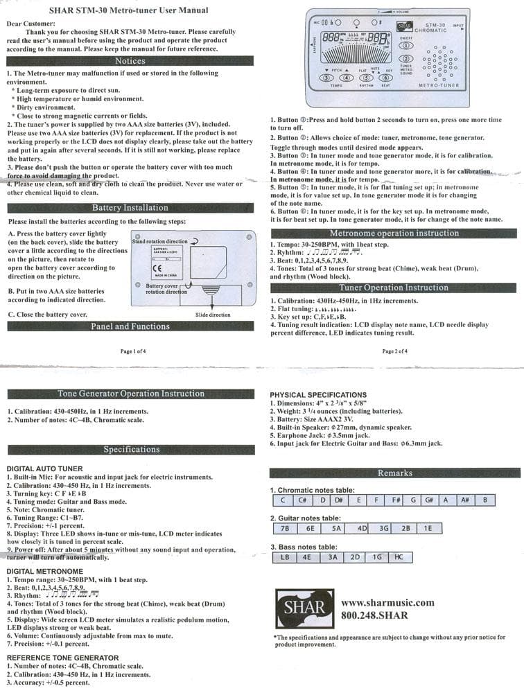 Shar Metro Tuner - Image 2