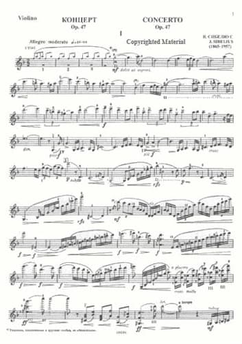 Sibelius, Jean - Violin Concerto in d minor, Op 47 - Violin and Piano - Muzyka Moscow - Image 2