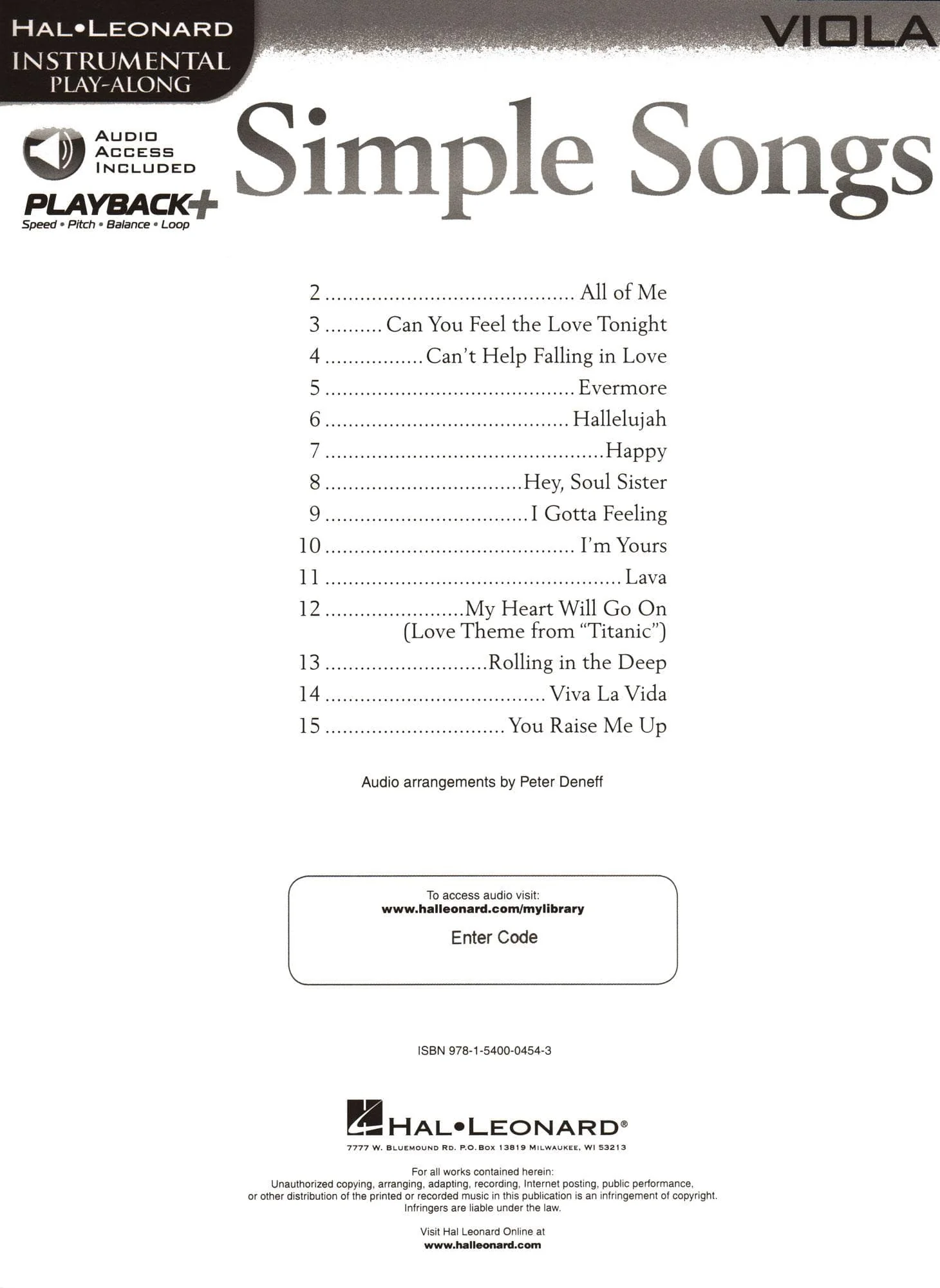 Simple Songs - 14 Well-Known Melodies - for Viola with Audio Access Included - Hal Leonard Instrumental Play-Along - Image 2