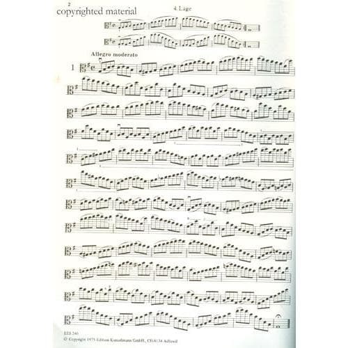 Sitt, Hans - 24 Etudes from Op 32 Volume 2 For Viola Edited by Klemm Edition Kunzelmann - Image 2