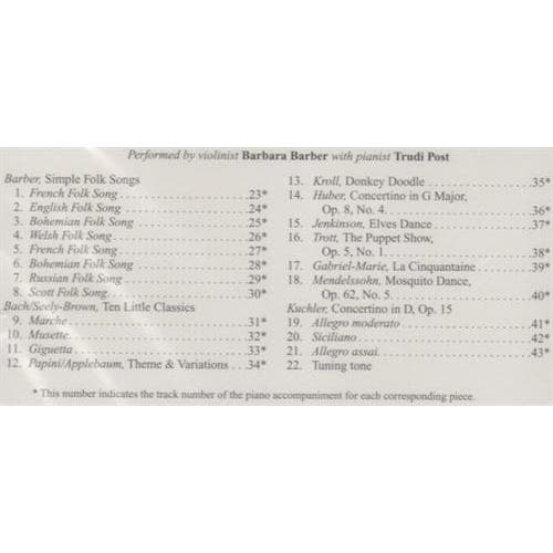 Solos for Young Violinists Volume 1 CD by Barbara Barber Published by Alfred Music Publishing - Image 2