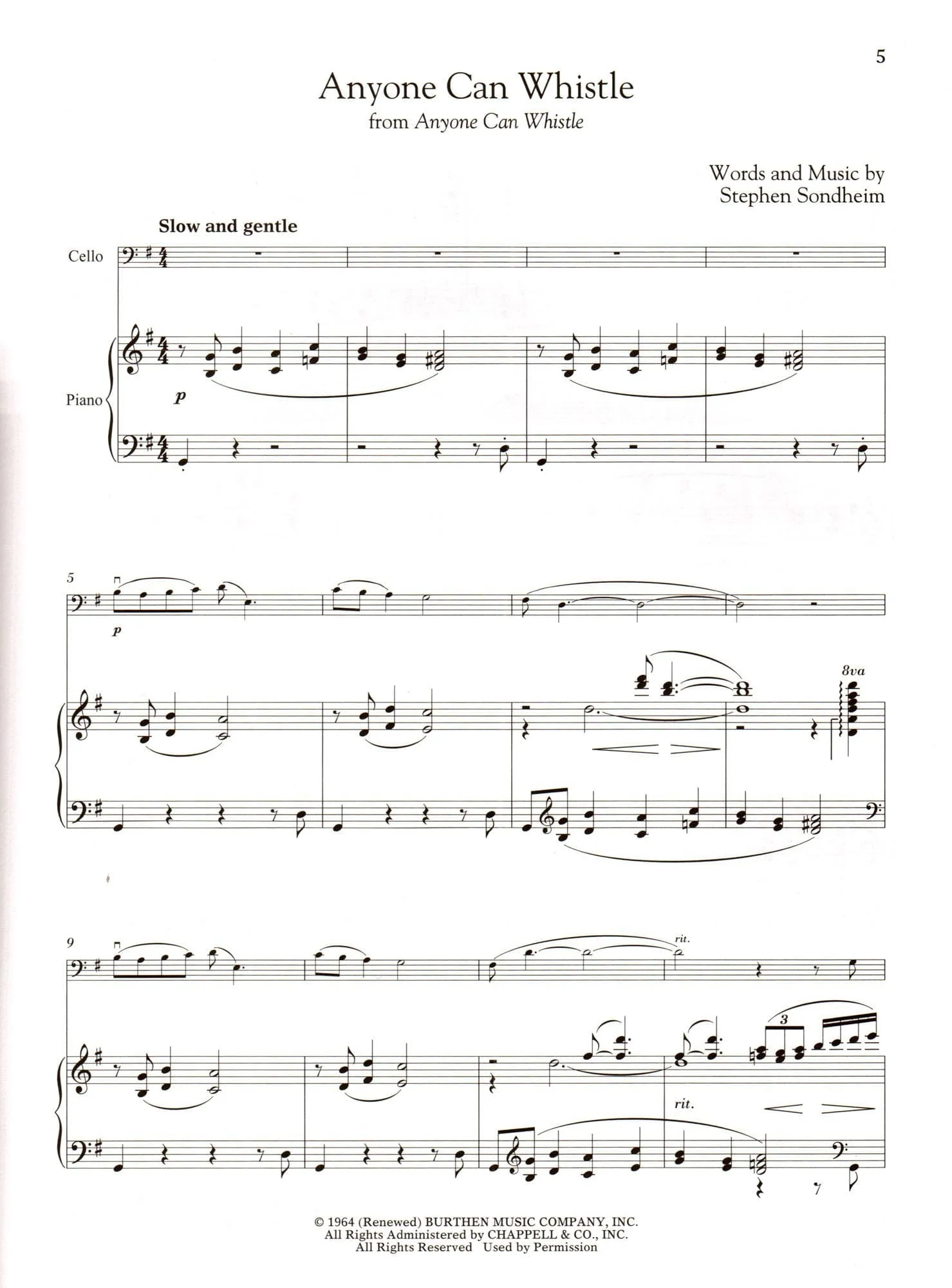Sondheim for Classical Players - Cello and Piano - with Online Audio Accompaniment/Sheet Music - Hal Leonard - Image 3