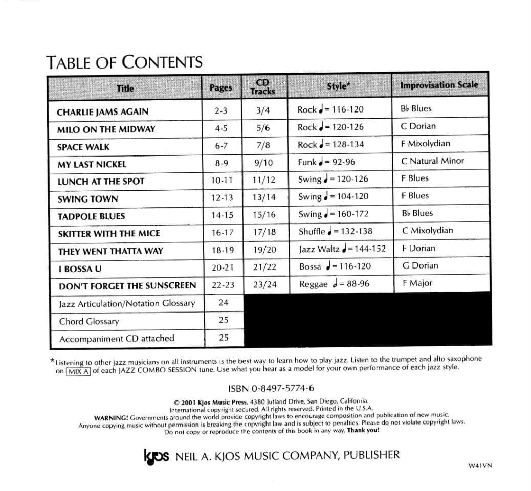 Sorsenson, Dean - Jazz Combo Session, for Violin Published by Neil A Kjos Music Company - Image 2