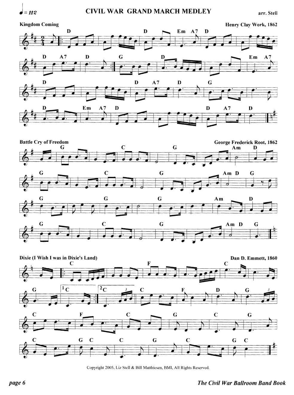 Stell/Matthiesen - The Civil War Ballroom Band Book For 1-2 Vioilns - Image 4