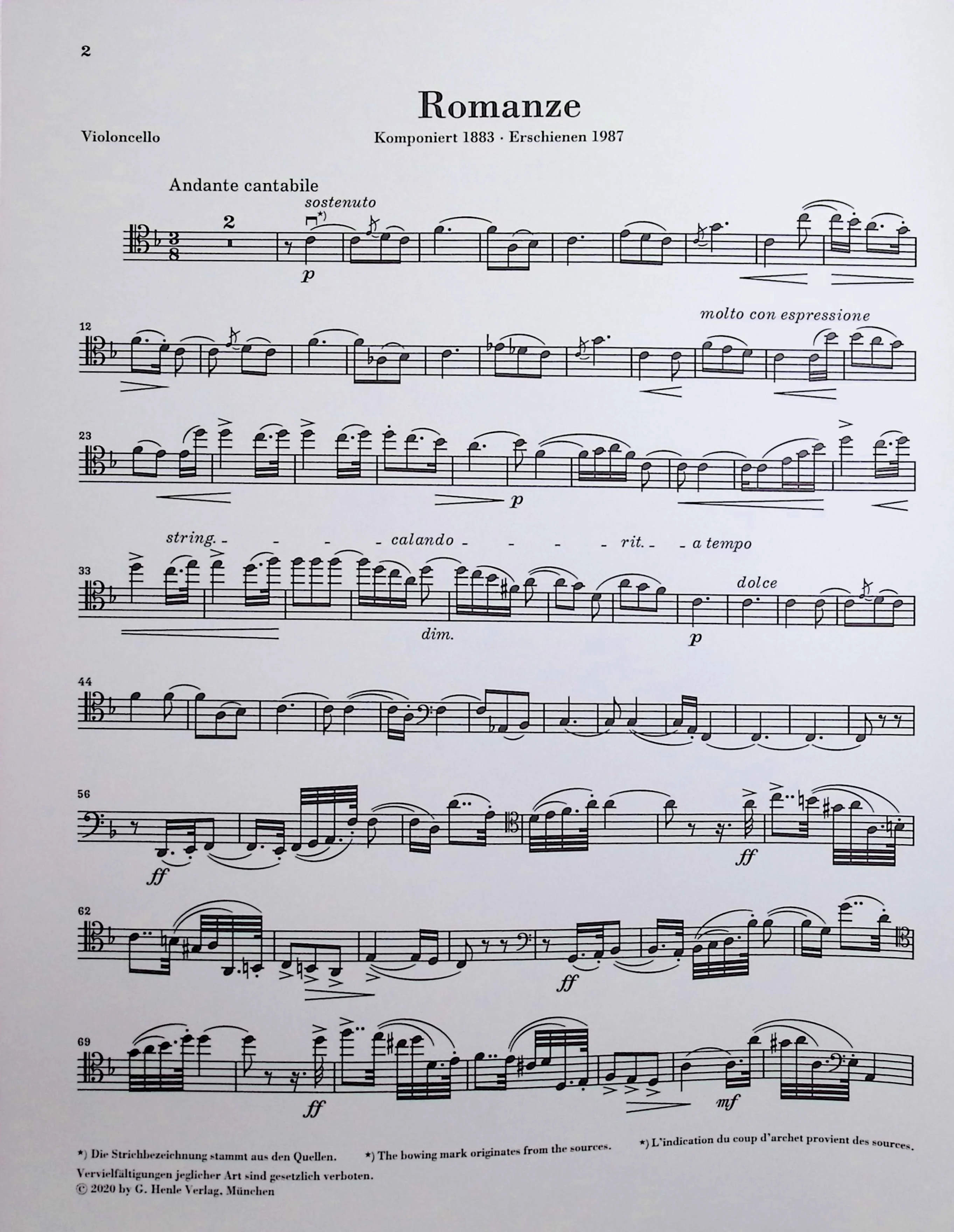 Strauss, Richard - Sonata in F major op. 6 for Violoncello and Piano - Edited by Jost - G. Henle Verlag - Image 3