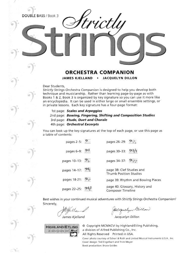 Strictly Strings Series, Book 3, Bass By James Kjelland Published by Alfred Music Publishing - Image 2