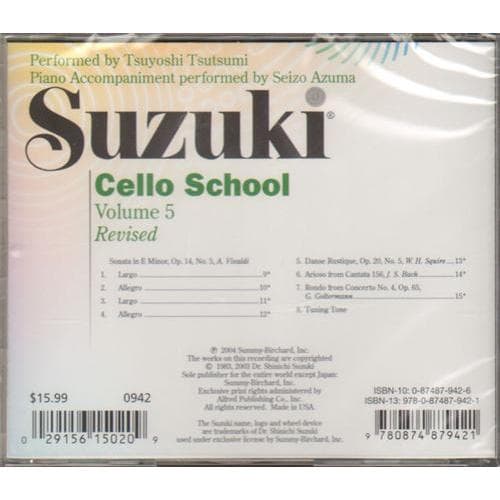 Suzuki Cello School CD, Volume 5, Performed by Tsutsumi - Image 2
