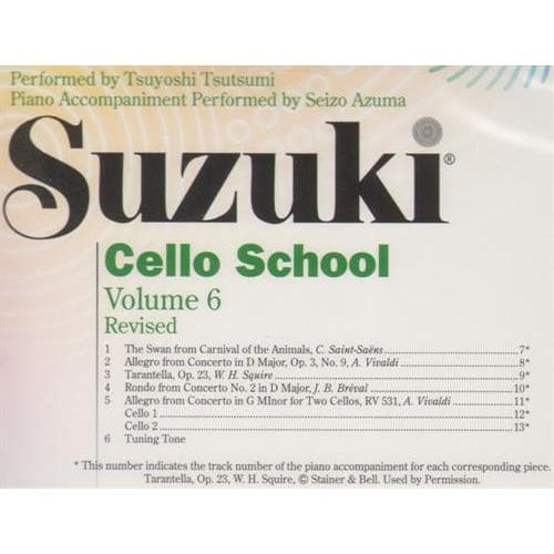Suzuki Cello School CD, Volume 6, Performed by Tsutsumi - Image 2
