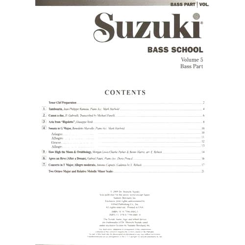 Suzuki Bass School, Volume 5 - Image 2
