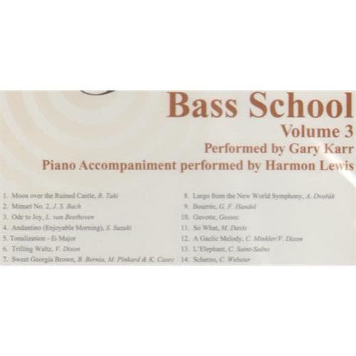 Suzuki Bass School CD, Volume 3, Performed by Karr - Image 2