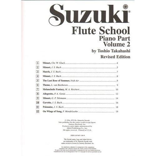 Suzuki Flute School Piano Accompaniment, Volume 2 - Image 2