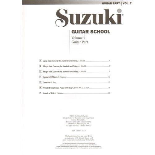 Suzuki Guitar School, Volume 7 - Image 2