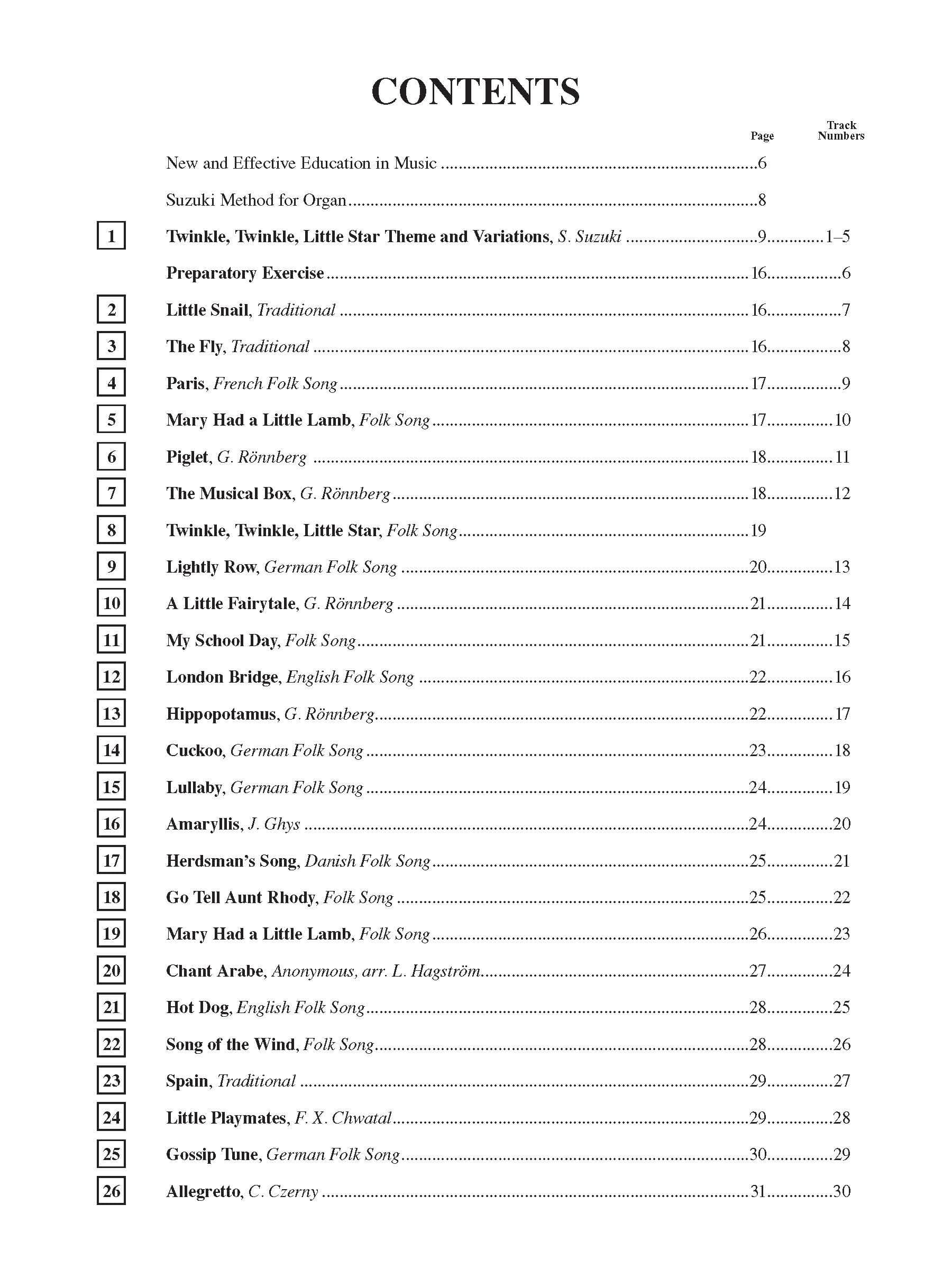 Suzuki Organ School Method Book and CD, Volume 1 - Image 2