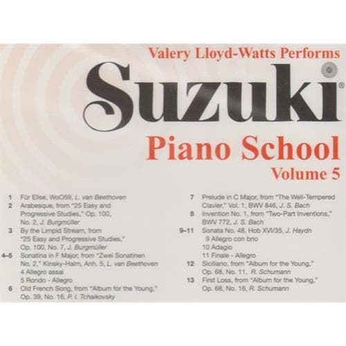Suzuki Piano School CD, Volume 5, Performed by Lloyd-Watts - Image 2