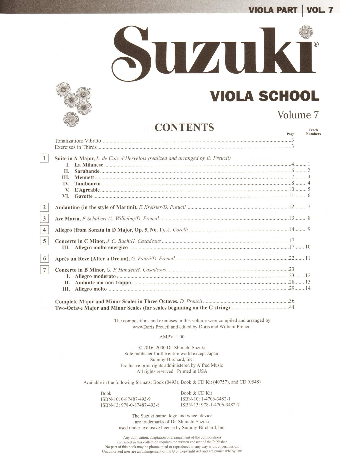 Suzuki Viola School Method Book and CD, Volume 7 - Image 2