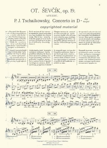 Sevcik, Otakar - Analytical Studies & Exercises for Tchaikovsky's Violin Concerto in D Major, Op 19 - for Violin and Piano - edited by Stephen Shipps - Lauren Keiser - Image 2