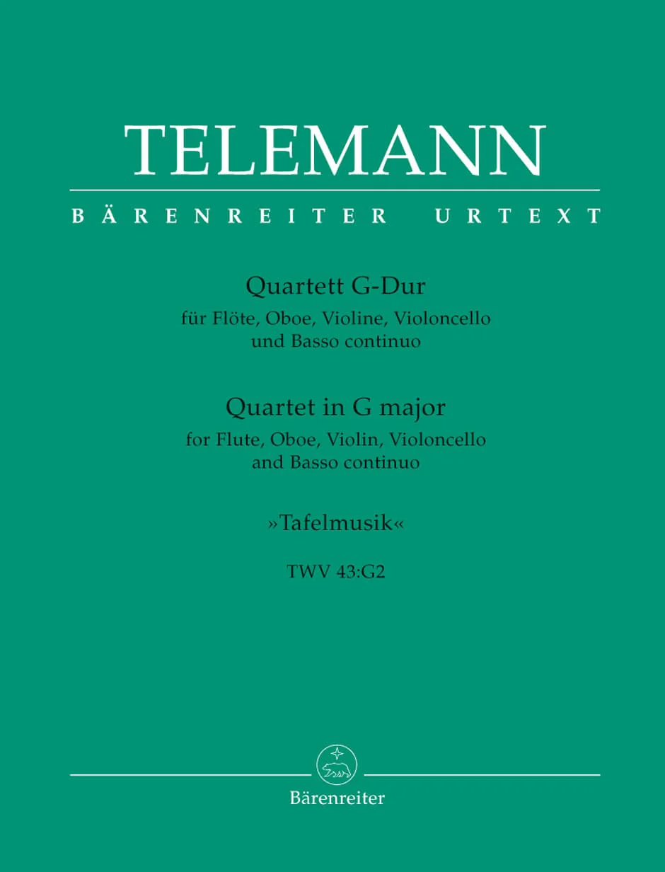 Telemann, Georg Philipp - Quartet in G Major, TWV 43:G2 URTEXT Published by Barenreiter