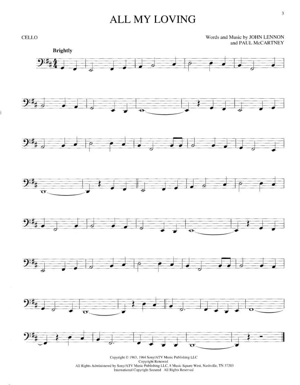 The Best of the Beatles: 89 Songs - Cello solo - Hal Leonard Publication - Image 3