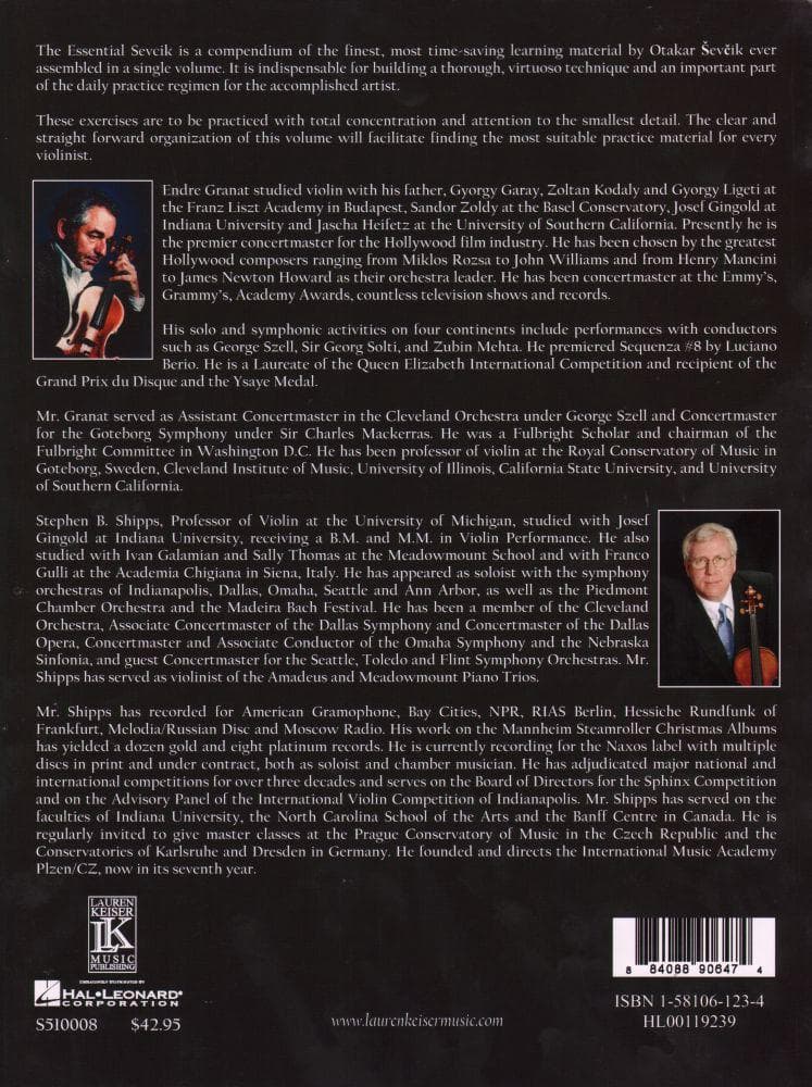 Sevcik, Otakar - The Essential Sevcik: A Critical Collection of the Most Important Exercises - Violin - published by Lauren Keiser Music - Image 4