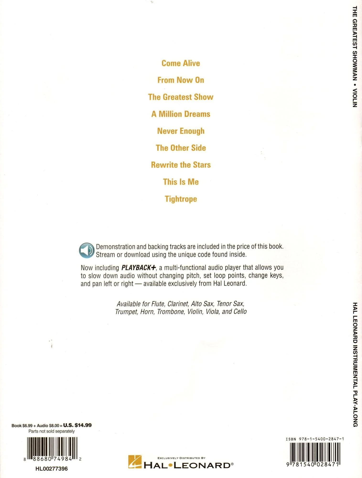 The Greatest Showman - Instrumental Play-Along - for Violin with Online Audio - Hal Leonard - Image 3