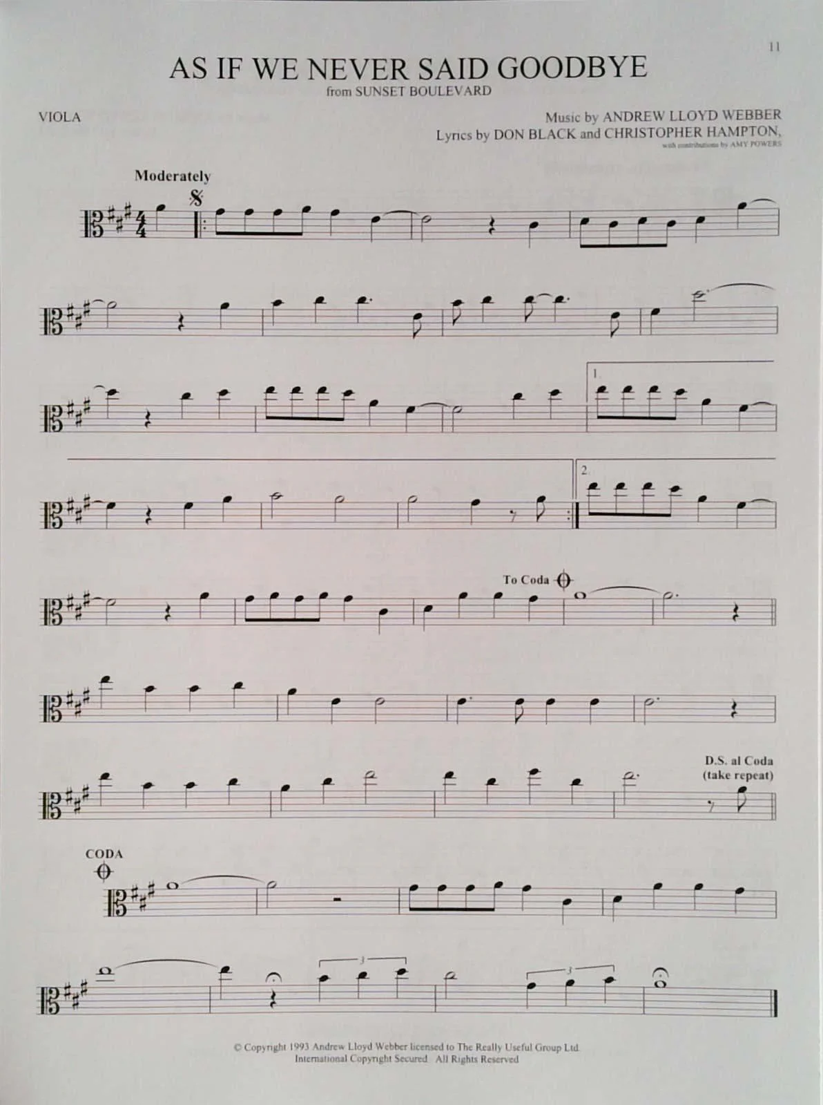 The Songs of Andrew Lloyd Webber for Viola - Image 5