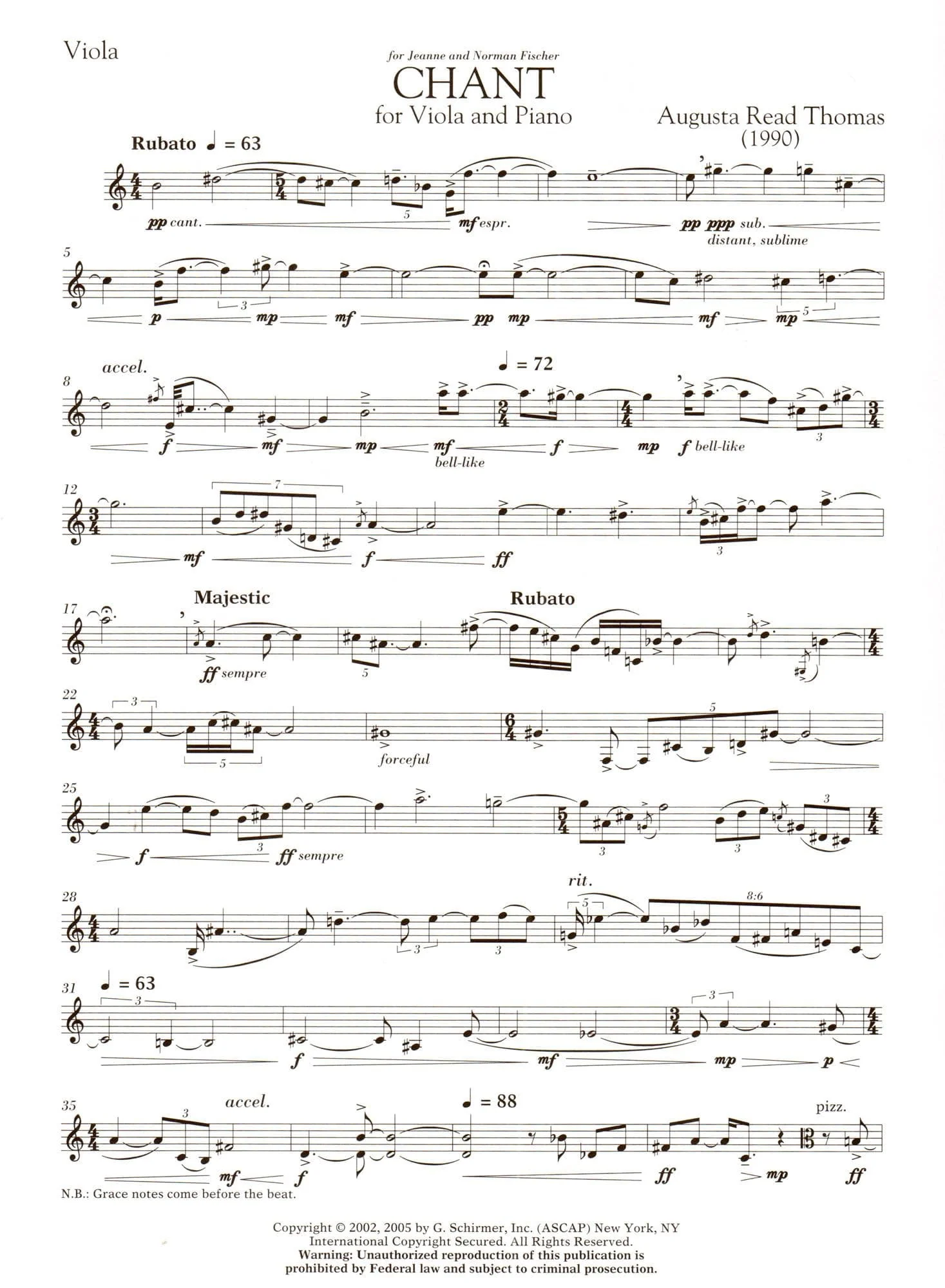 Thomas-Chant for Viola & Piano/Schirmer - Image 2