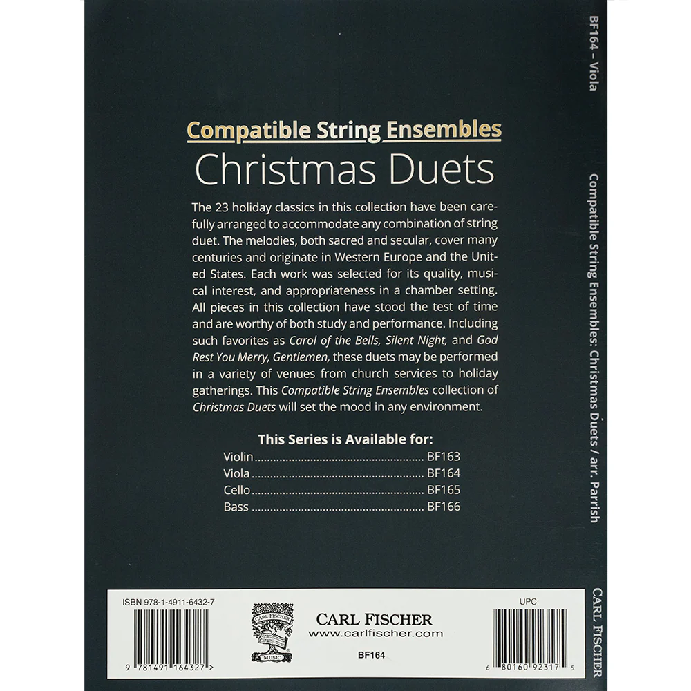 Todd Parrish - Compatible String Ensembles: Christmas Duets 23 Easy- to Medium-Level Holiday Arrangements for Any Combination of String Instruments - Viola - Image 2