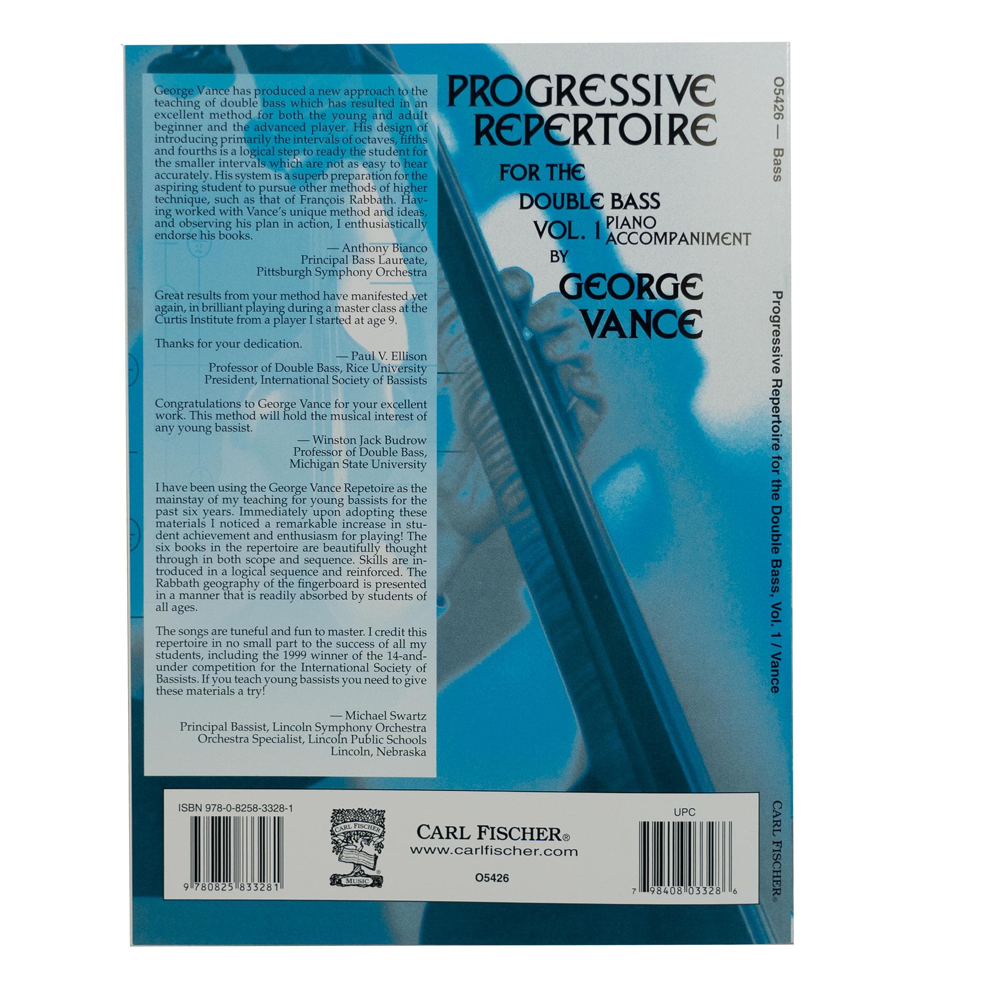 Progressive Repertoire for the Double Bass - Volume 1 Piano Accompaniment - by George Vance - Published by Carl Fischer - Image 3