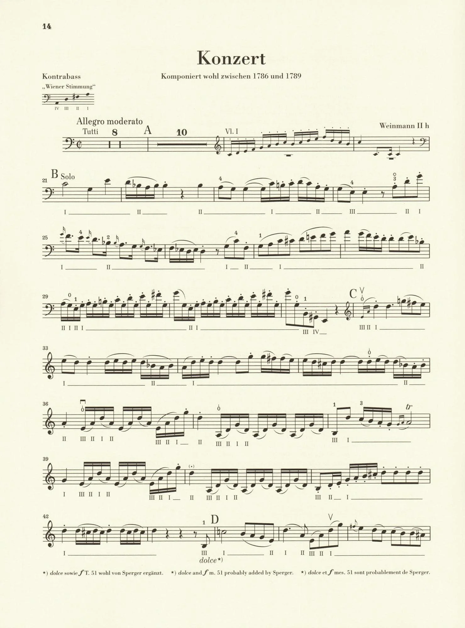 Vanhal, Johann Baptist - Double Bass Concerto - for Bass and Piano - G. Henle Verlag URTEXT - Image 8