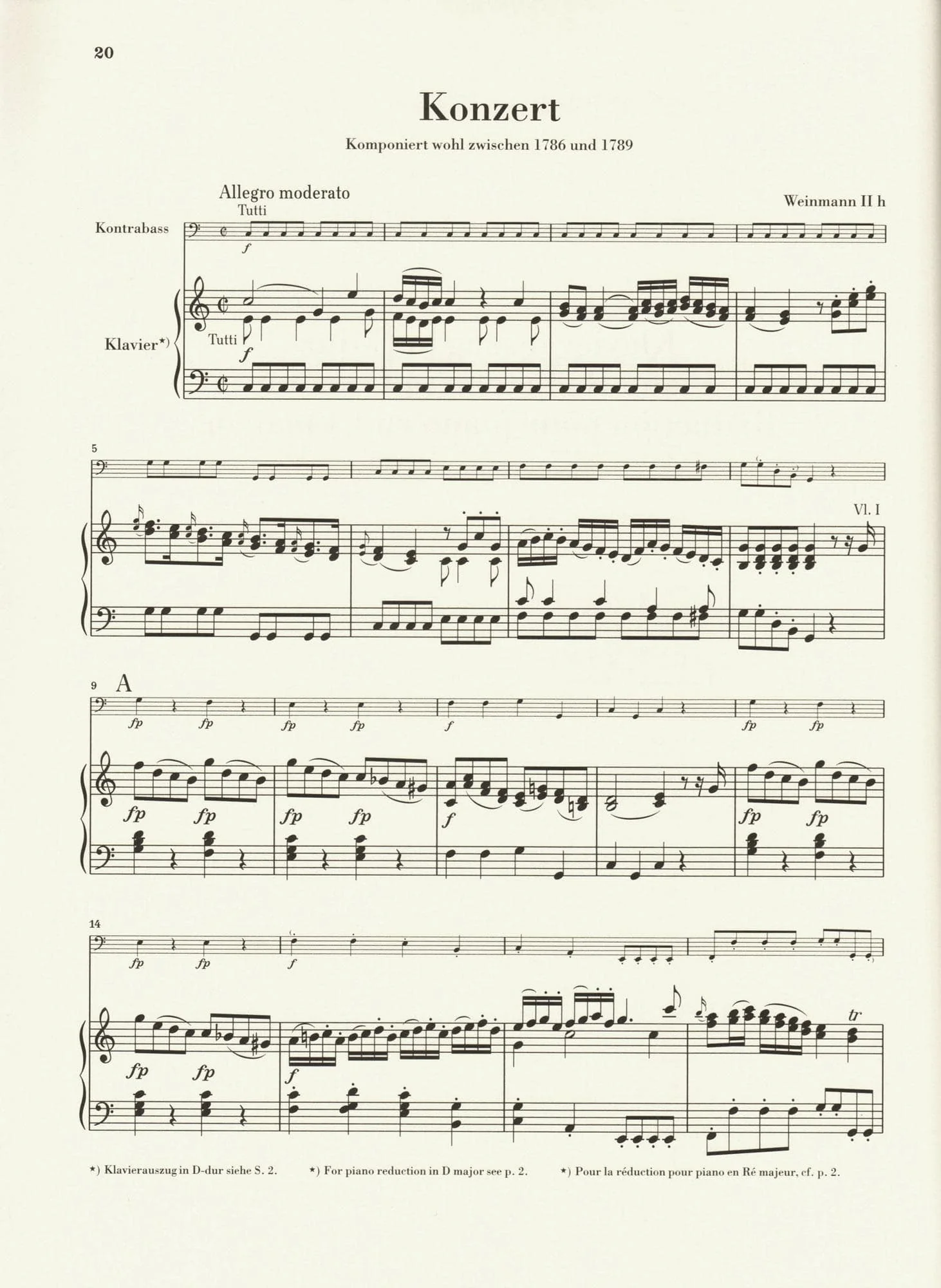 Vanhal, Johann Baptist - Double Bass Concerto - for Bass and Piano - G. Henle Verlag URTEXT - Image 9