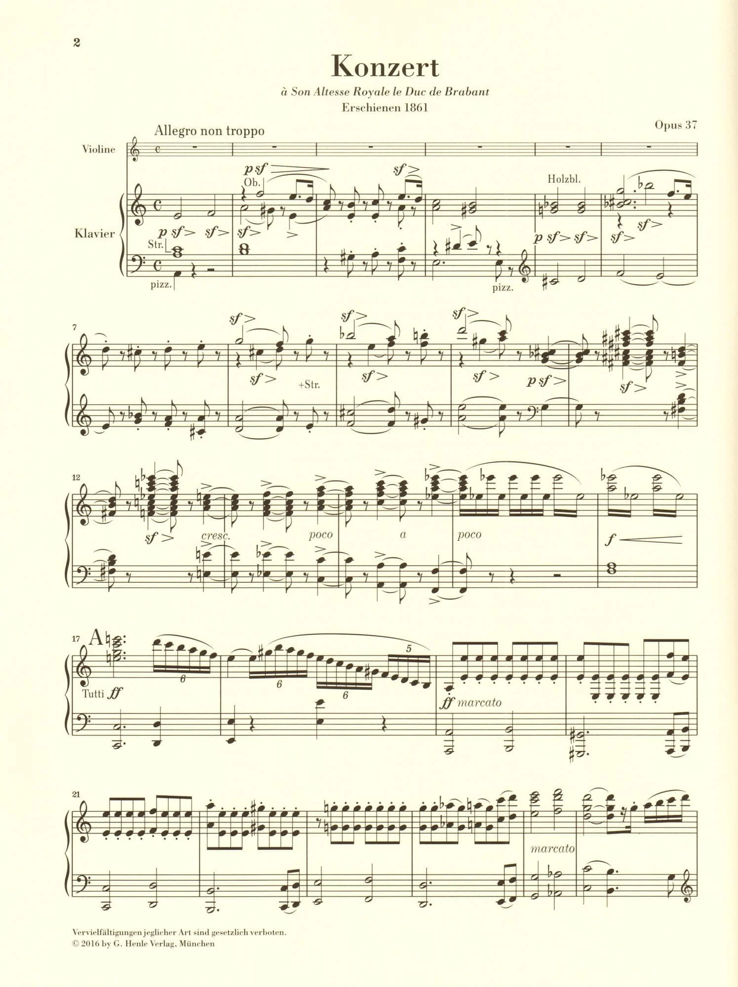 Vieuxtemps, Henri - Concerto No. 5 in A minor, Opus 37 - for Violin and Piano - edited by Iwazumi - G Henle Verlag URTEXT - Image 3