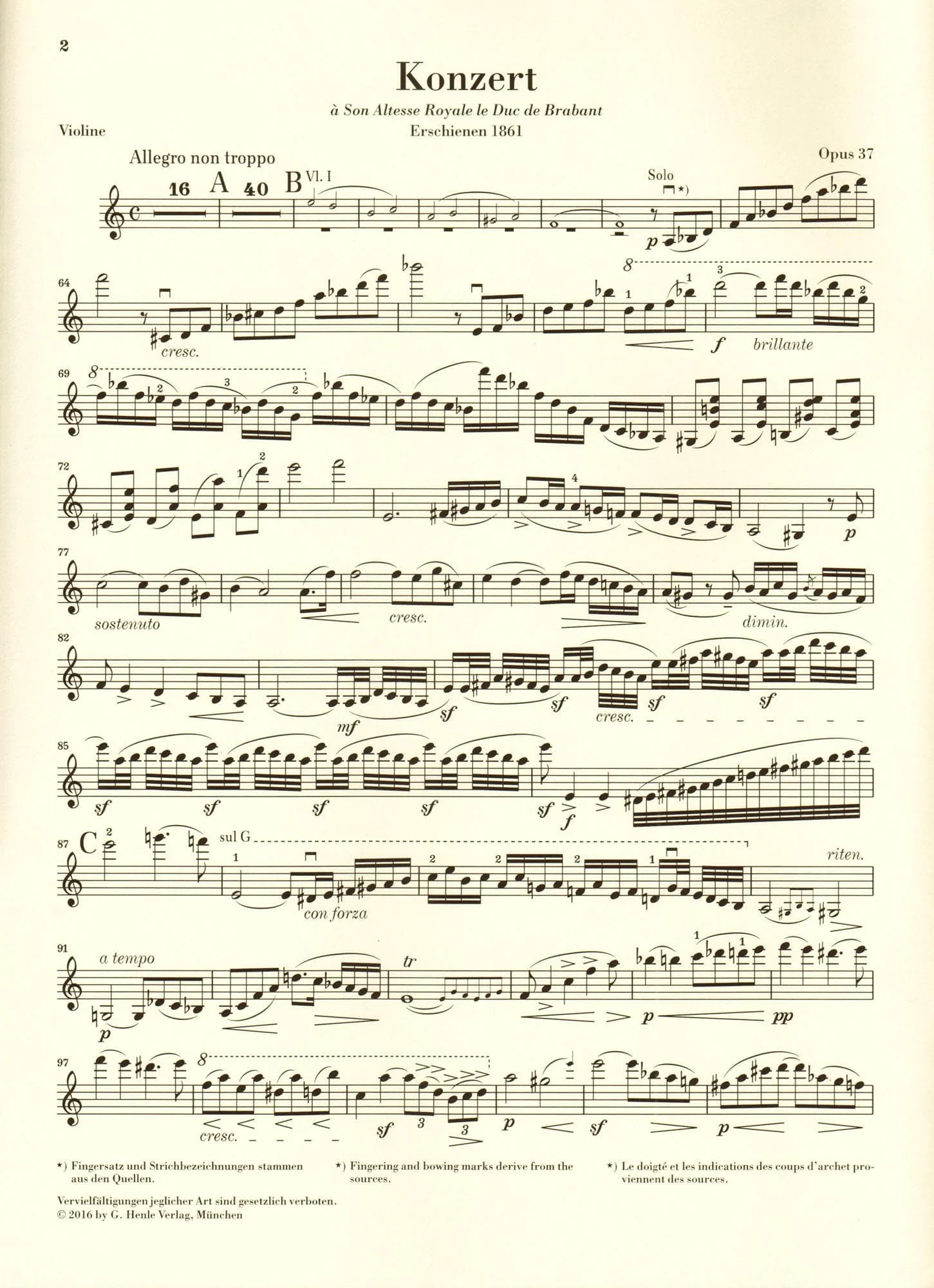 Vieuxtemps, Henri - Concerto No. 5 in A minor, Opus 37 - for Violin and Piano - edited by Iwazumi - G Henle Verlag URTEXT - Image 7