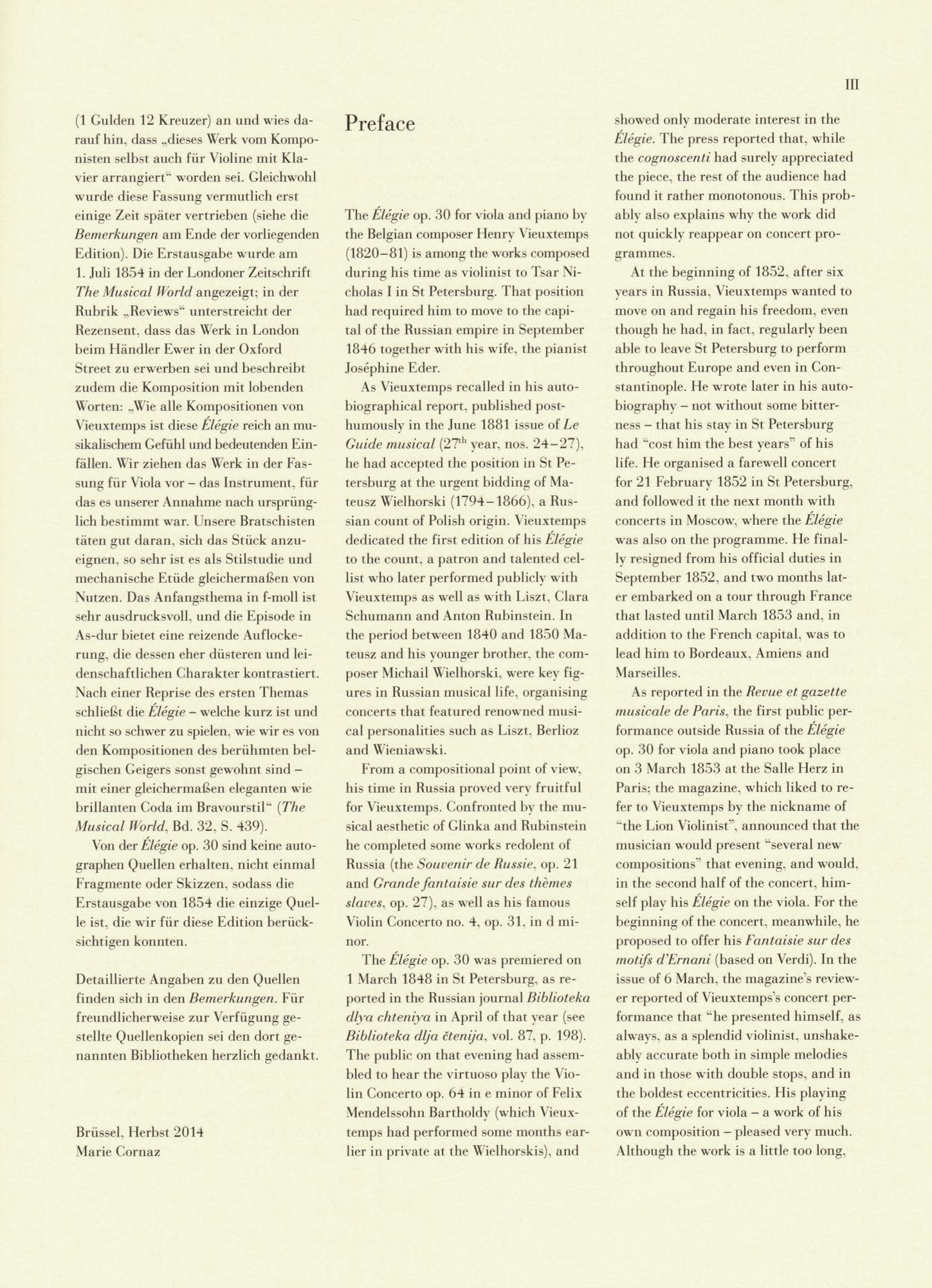 Vieuxtemps, Henri - Elegie, Opus 30 - for Viola and Piano - edited by Jost and Zimmermann - G Henle URTEXT - Image 3