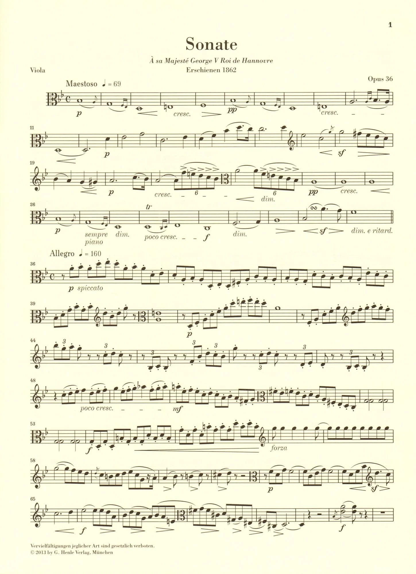 Vieuxtemps, Henri - Sonata in B-flat Major, Opus 36 - for Viola and Piano - edited by Peter Jost - G Henle Verlag URTEXT - Image 9