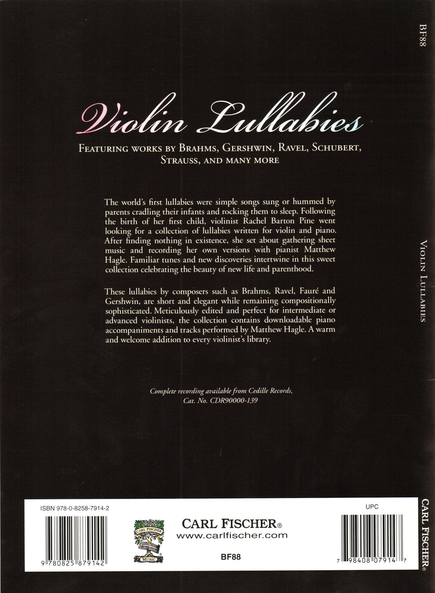 Violin Lullabies - 27 Pieces for Violin and Piano (online PDF and Audio included) - edited by Rachel Barton Pine - Carl Fischer Publication - Image 5