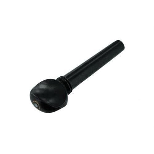 Set of Ebony Violin Pegs with Gold Ring and Pearl Inlay