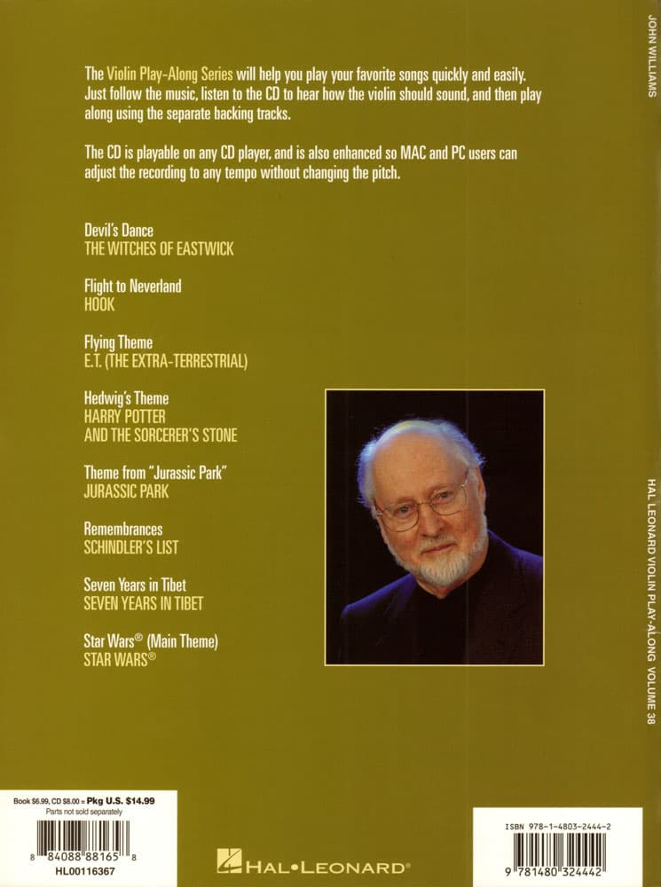 Violin Play-Along, Vol 38: John Williams - Book/CD - Hal Leonard - Image 4
