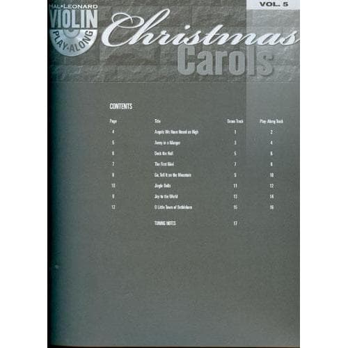 Violin Play-Along, Volume 5: Christmas Carols - Violin - Book/Audio Acc. - Hal Leonard - Image 2
