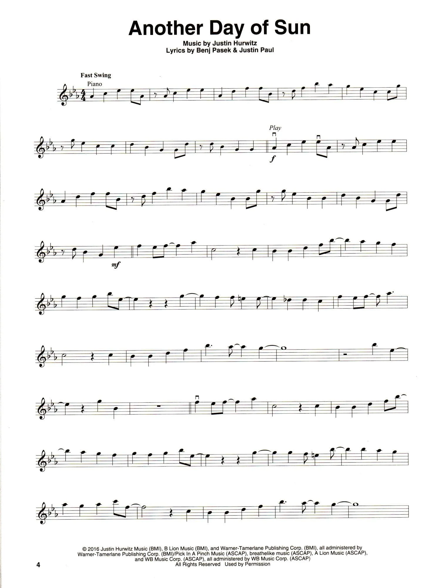 La La Land - 8 Songs from the Motion Picture Soundtrack - Play-Along Vol. 69 - for Violin with Online Audio - Hal Leonard - Image 3