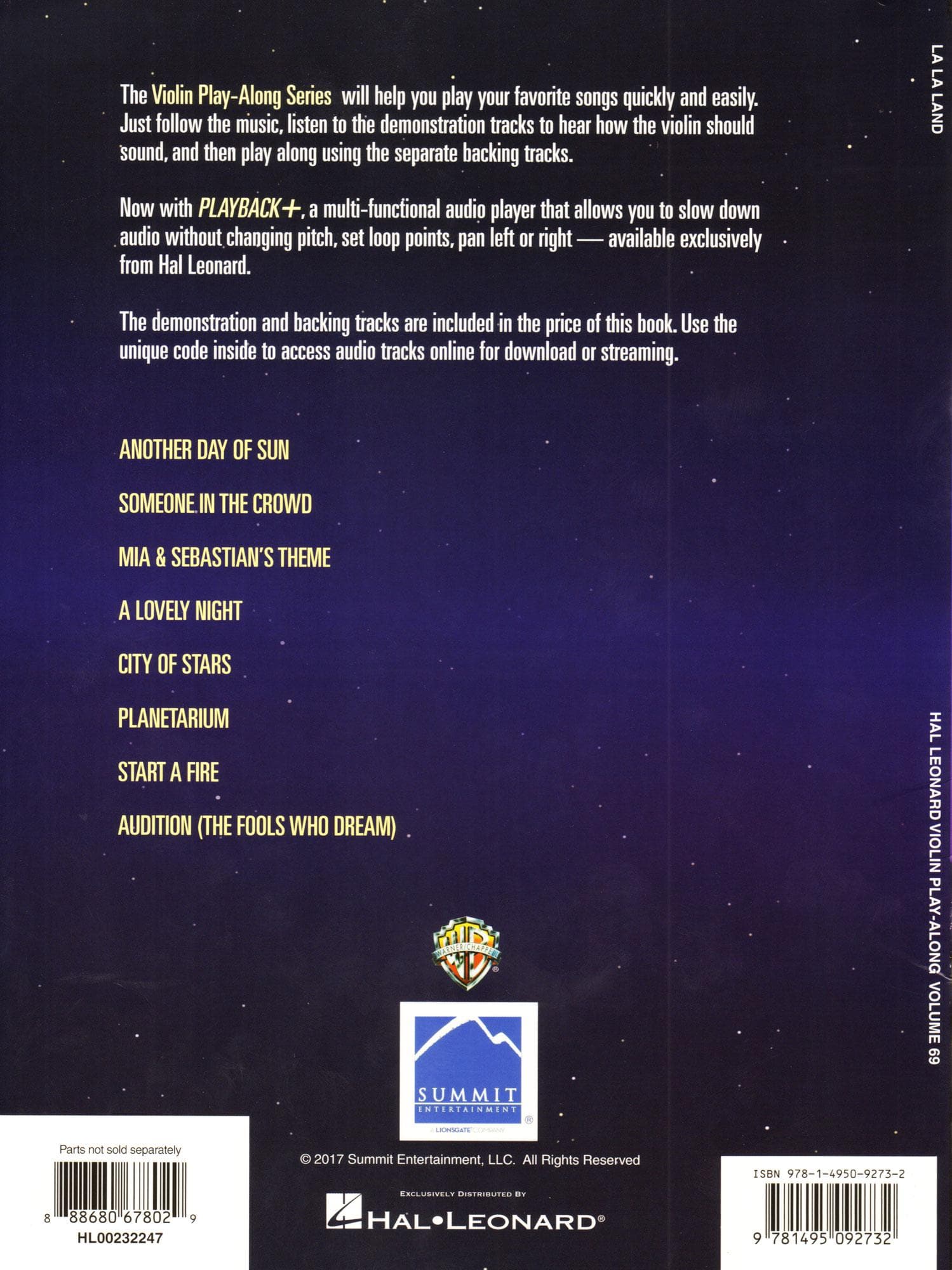La La Land - 8 Songs from the Motion Picture Soundtrack - Play-Along Vol. 69 - for Violin with Online Audio - Hal Leonard - Image 4