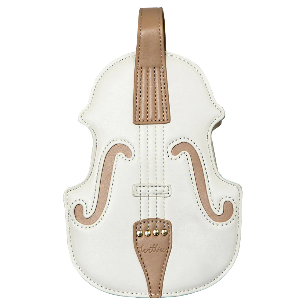Violin-Shaped Purse - White - Image 2