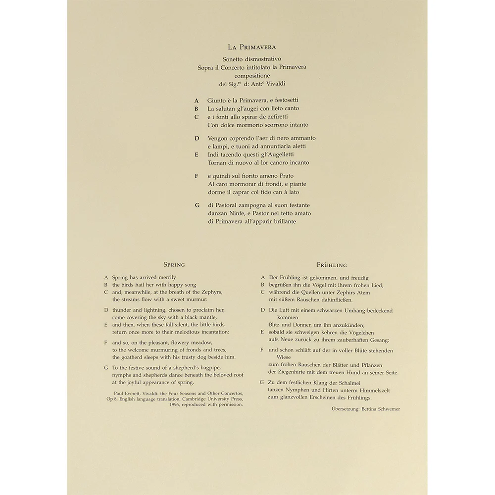 Vivaldi, Antonio - Concerto for Violin and Piano E major op. 8, No. 1 "Spring" - Image 2